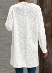 White Texture Long Sleeve Light Cardigan | thumb picture 