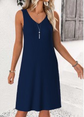 Navy Tummy Coverage Long Sleeve Dress and Cardigan | thumb picture 