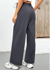 Dark Grey Pocket Jogger Elastic Waist High Waisted Pants | thumb picture 