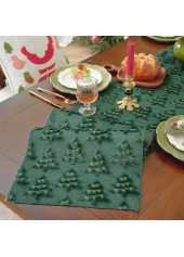 Christmas Green Tree Star Design Table Runner | thumb picture 