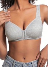 Light Grey Push-up V Neck Bra
