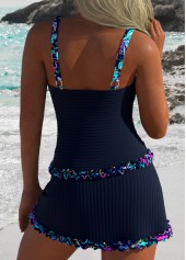 Tummy Coverage Mid Waisted Ditsy Floral Print Tankini Set | thumb picture 