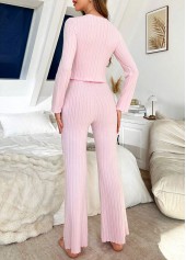 Pink Long Sleeve Lounge Top and Pants | thumb picture 
