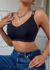 Black Color V Neck Detail Bra | thumb picture 