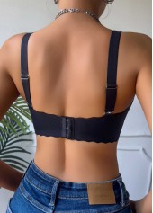 Black Color V Neck Detail Bra | thumb picture 