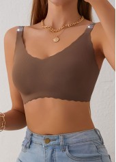 Dark Coffee Color Scoop Neck Bra | thumb picture 