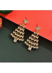 Christmas Tree Golden Star Alloy Earrings | thumb picture 