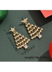 Christmas Tree Golden Star Alloy Earrings | thumb picture 