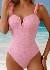 Tummy Control Pink One Piece Swimwear
