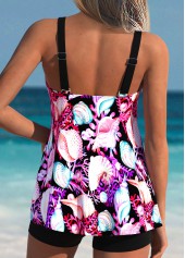 Tummy Coverage Marine Life Print Multi Color Tankini Top-No Bottom | picture 2