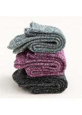 Multi Color Acrylic Mid Calf Socks | thumb picture 