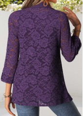 Purple Tummy Coverage 3/4 Sleeve Cardigan and Tank Top | thumb picture 