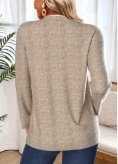 Gray Brown Tummy Coverage Long Sleeve T Shirt | thumb picture 