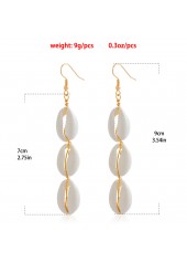 Raw White Tassel Shell Design Earrings | thumb picture 