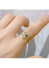 Golden Eye Design Rhinestone Alloy Ring | thumb picture 