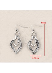 Silver Color geometric Alloy Detail Earrings | thumb picture 