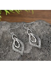 Silver Color geometric Alloy Detail Earrings | thumb picture 
