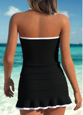 Tummy Coverage Mid Waisted Black Tankini Set | thumb picture 