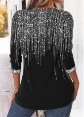 Black Tummy Coverage Ombre Long Sleeve T Shirt | thumb picture 