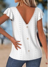 Raw White Tummy Coverage Short Sleeve T Shirt