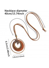 Dark Coffee Butterfly Alloy Detail Necklace | thumb picture 