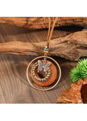 Dark Coffee Butterfly Alloy Detail Necklace | thumb picture 