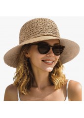 Dark Camel Sun Protection Visor Straw Hat
