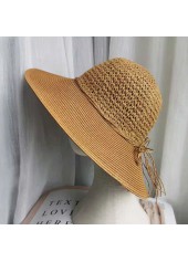 Dark Camel Sun Protection Visor Straw Hat | thumb picture 