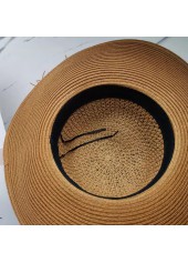 Dark Camel Sun Protection Visor Straw Hat | thumb picture 