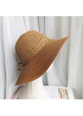 Dark Camel Sun Protection Visor Straw Hat | thumb picture 