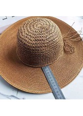 Dark Camel Sun Protection Visor Straw Hat | thumb picture 