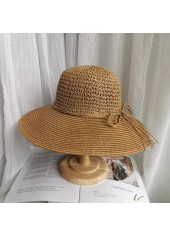 Dark Camel Sun Protection Visor Straw Hat | thumb picture 
