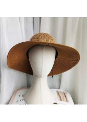 Dark Camel Sun Protection Visor Straw Hat | thumb picture 