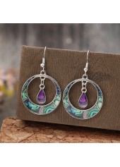 Silver Color Round Alloy Detail Earrings | thumb picture 