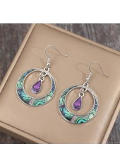 Silver Color Round Alloy Detail Earrings | thumb picture 