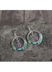 Silver Color Round Alloy Detail Earrings | thumb picture 