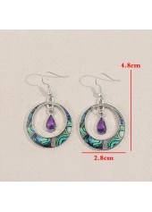 Silver Color Round Alloy Detail Earrings | thumb picture 