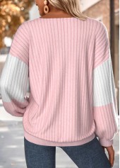 Light Pink Tummy Coverage Long Sleeve Round Neck Sweatshirt | thumb picture 