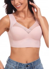 Light Pink Color V Neck Bra | thumb picture 