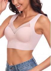 Light Pink Color V Neck Bra | thumb picture 