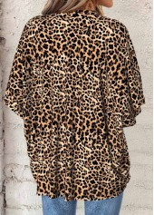 Tummy Coverage Leopard Half Sleeve Light Cardigan | thumb picture 
