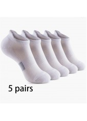 White Cotton Thickened Breathable Sports Socks