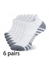White Striped Polyester Detail Sports Socks