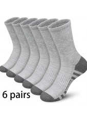Grey Striped Blend Mid Calf Socks