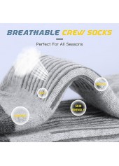 Grey Striped Blend Mid Calf Socks | thumb picture 