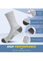 Grey Striped Blend Mid Calf Socks | thumb picture 