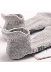 Grey Striped Cotton Detail Sports Socks | thumb picture 