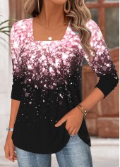Light Pink Tummy Coverage Ombre Long Sleeve T Shirt | thumb picture 