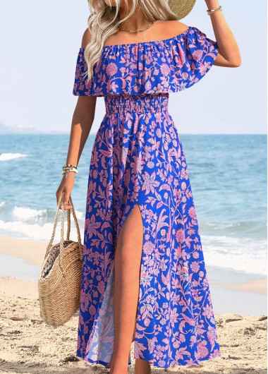 women clothes image of Purple Tummy Coverage Floral Print Maxi Sleeveless Dress