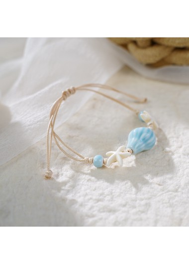 women clothes image of Light Blue Shell Starfish Design Bracelet